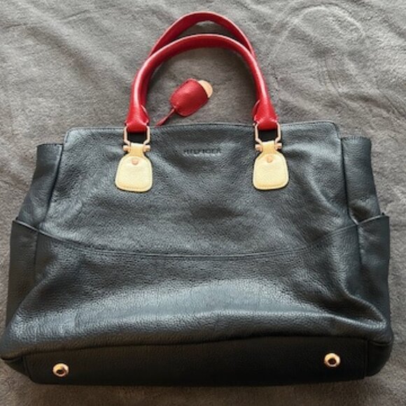 Hilfiger Blue Leather Tote - Picture 1 of 8